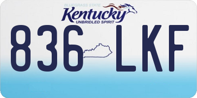 KY license plate 836LKF