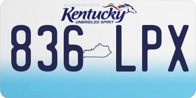KY license plate 836LPX
