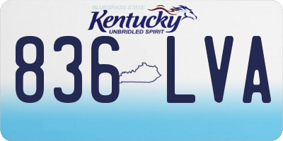 KY license plate 836LVA