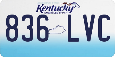 KY license plate 836LVC