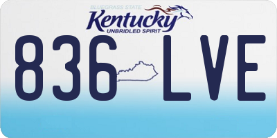 KY license plate 836LVE