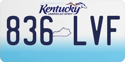 KY license plate 836LVF