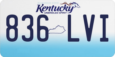 KY license plate 836LVI