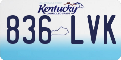 KY license plate 836LVK