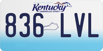 KY license plate 836LVL