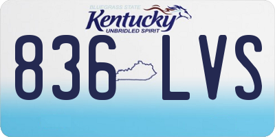 KY license plate 836LVS