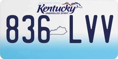 KY license plate 836LVV