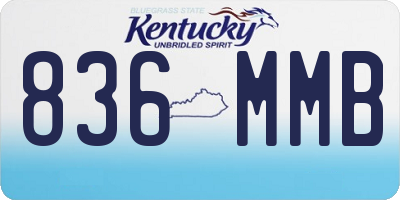 KY license plate 836MMB