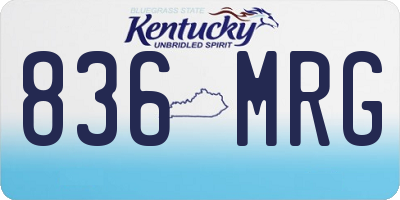 KY license plate 836MRG