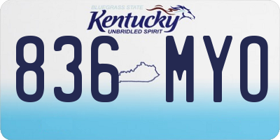 KY license plate 836MYO