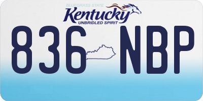 KY license plate 836NBP