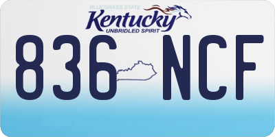 KY license plate 836NCF