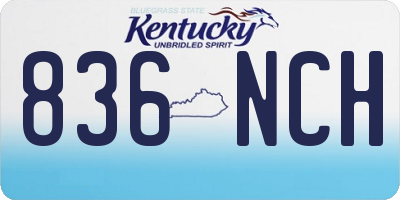 KY license plate 836NCH