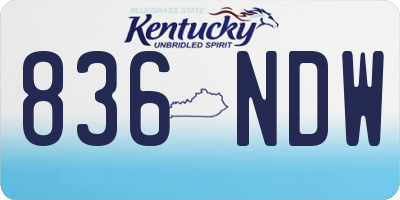 KY license plate 836NDW