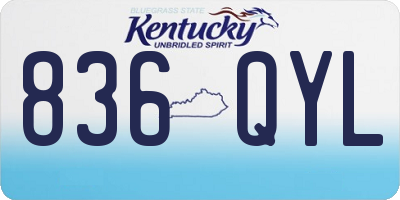 KY license plate 836QYL