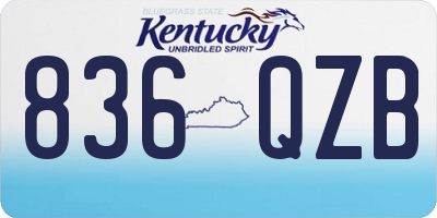 KY license plate 836QZB