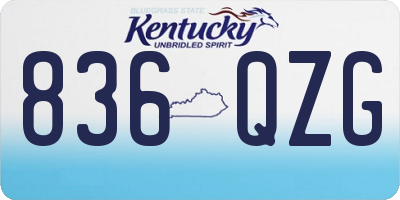 KY license plate 836QZG