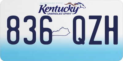 KY license plate 836QZH