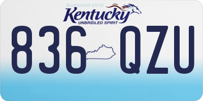 KY license plate 836QZU