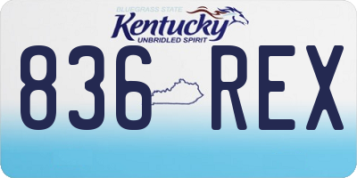KY license plate 836REX