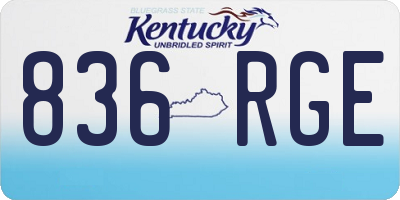 KY license plate 836RGE