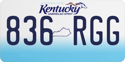 KY license plate 836RGG