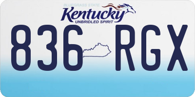 KY license plate 836RGX