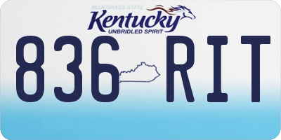 KY license plate 836RIT