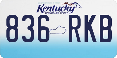 KY license plate 836RKB