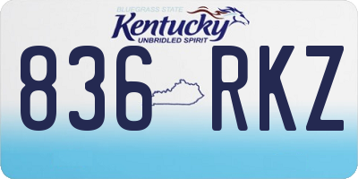 KY license plate 836RKZ