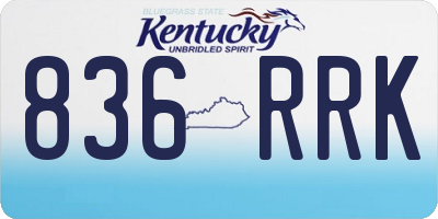 KY license plate 836RRK