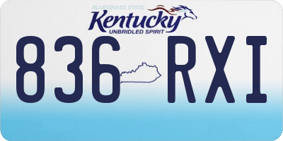 KY license plate 836RXI