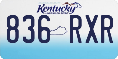 KY license plate 836RXR