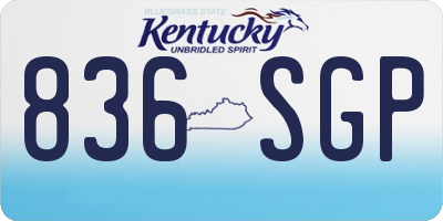 KY license plate 836SGP