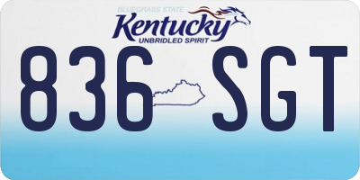 KY license plate 836SGT