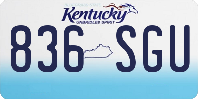 KY license plate 836SGU