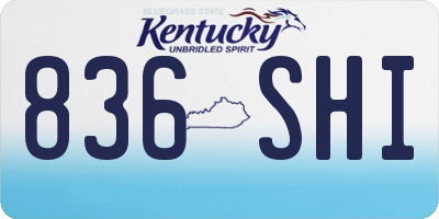 KY license plate 836SHI