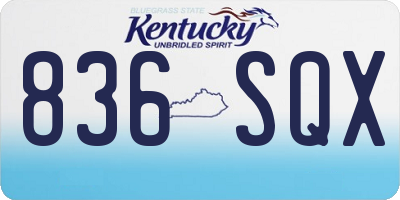 KY license plate 836SQX