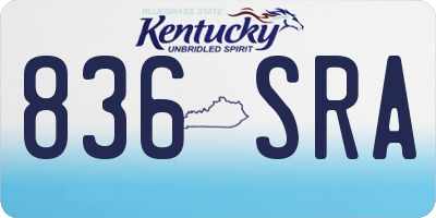 KY license plate 836SRA