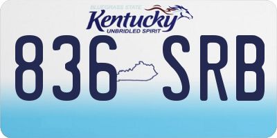 KY license plate 836SRB