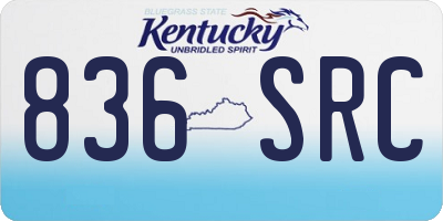 KY license plate 836SRC