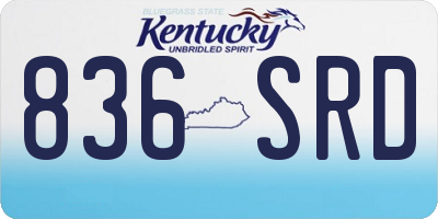 KY license plate 836SRD