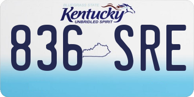 KY license plate 836SRE