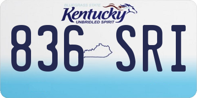 KY license plate 836SRI