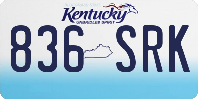 KY license plate 836SRK