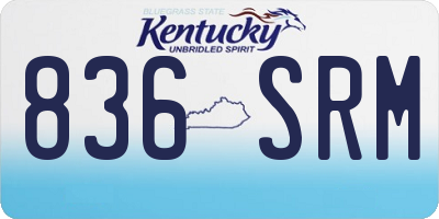 KY license plate 836SRM