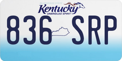 KY license plate 836SRP