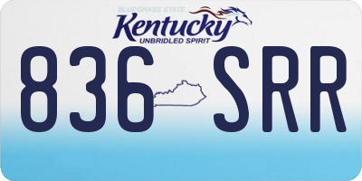 KY license plate 836SRR