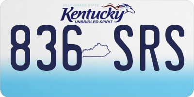 KY license plate 836SRS