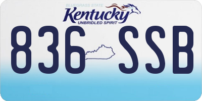 KY license plate 836SSB